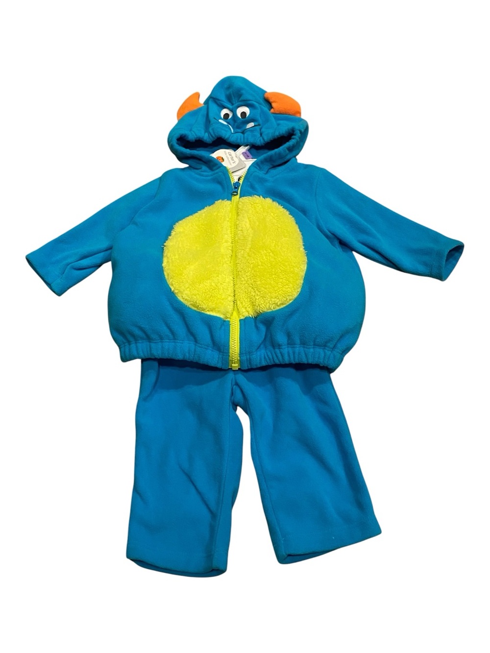 Carter’s Baby Costume Blue Monster Size 3-6 months Halloween Warm Easy on Outfit